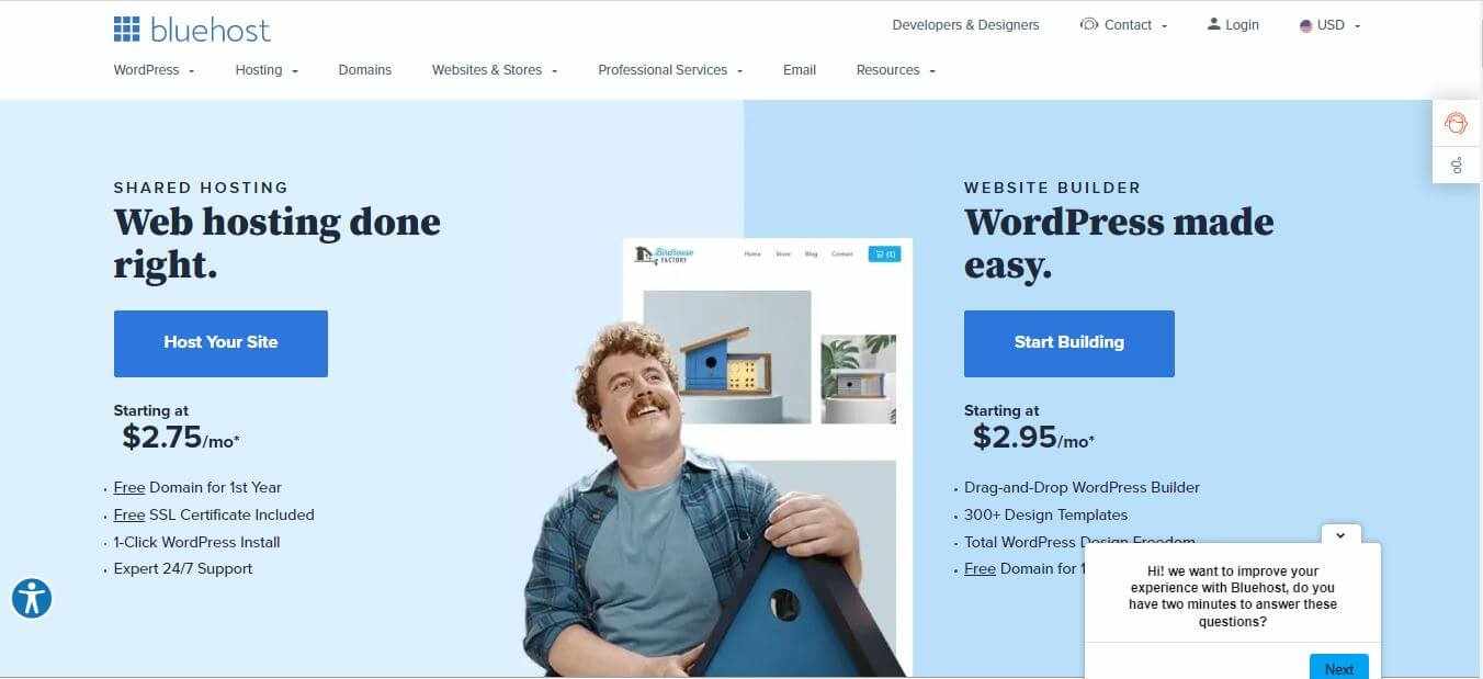 BlueHost Hosting Reviews 2022