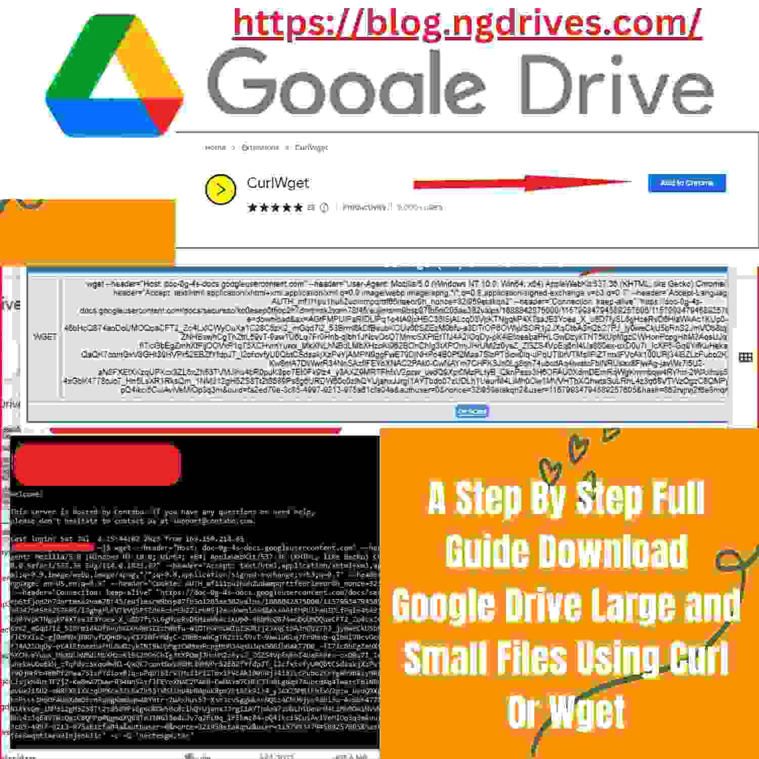 A Step By Step Full Guide: Download Google Drive Large and Small Files Using Curl or Wget SSH